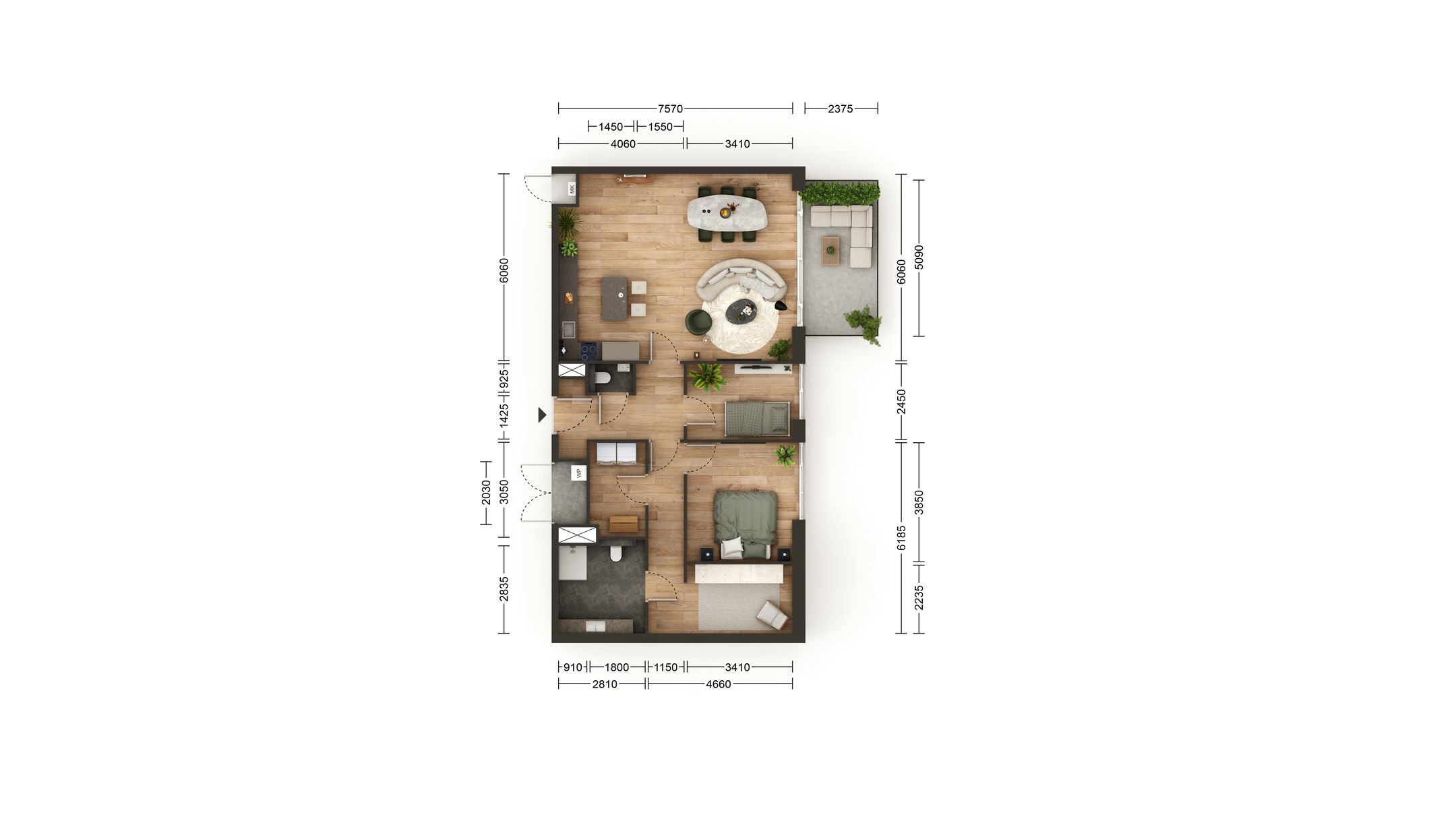 Foto 3 van Appartement eerste verdieping (Bouwnr. B13)