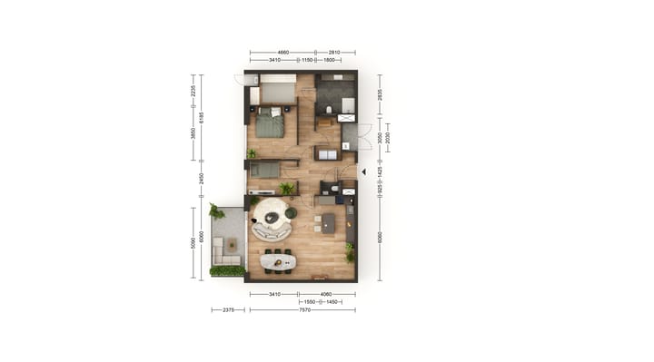 Foto 2 van Appartement vierde verdieping (Bouwnr. B37)