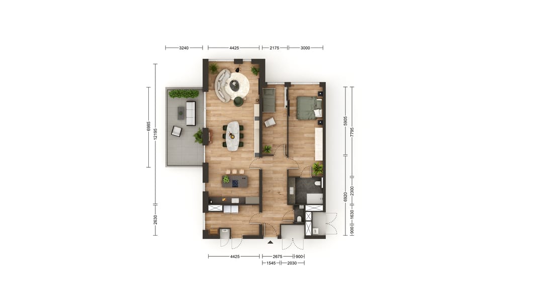 Foto 2 van Appartement zesde verdieping (Bouwnr. B49)