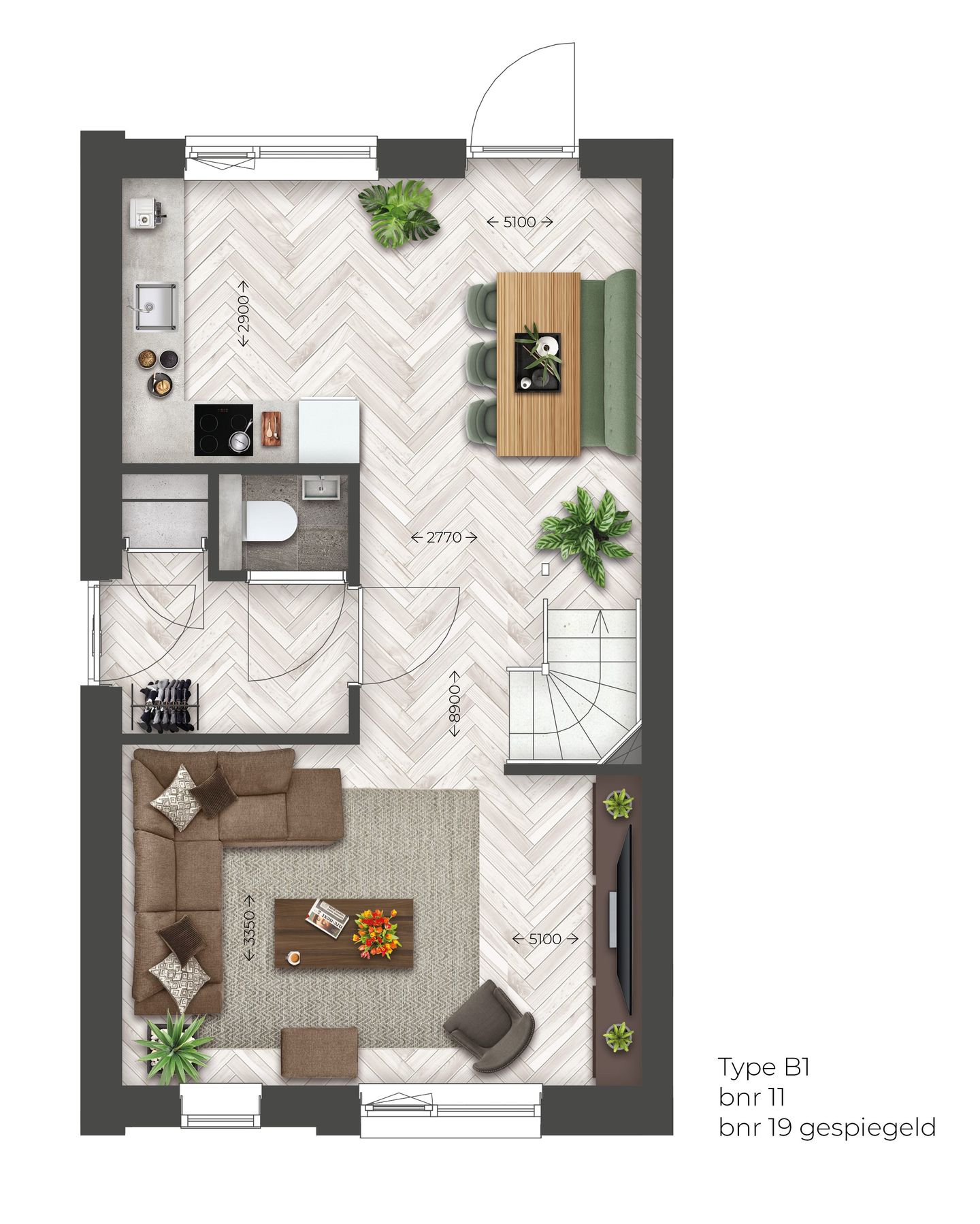 Foto 5 van Roodhekkenpas-West l hoekwoning | B1 (Bouwnr. 11)