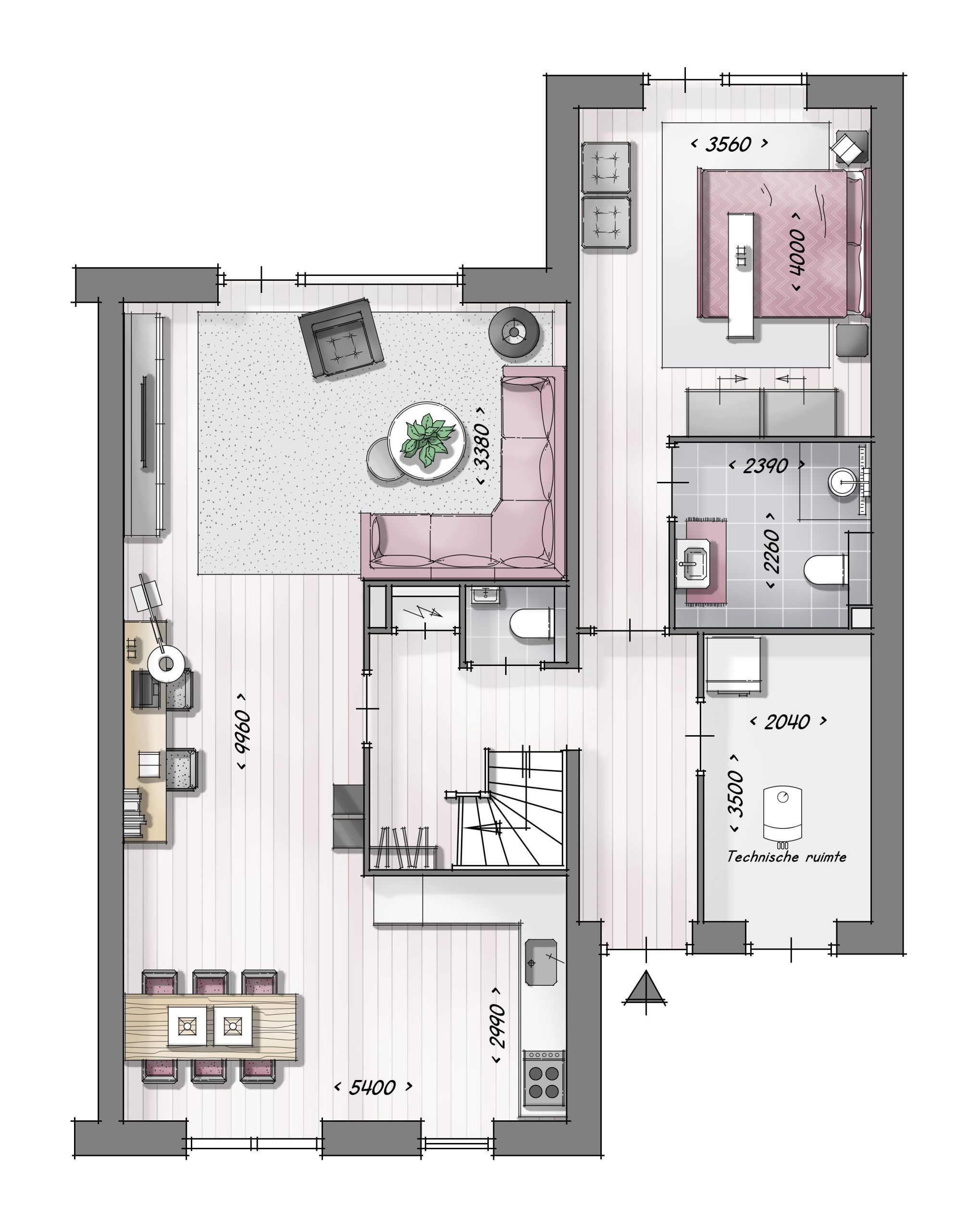 Foto 3 van Hoekwoningen (type Ficinia) (Bouwnr. 18)