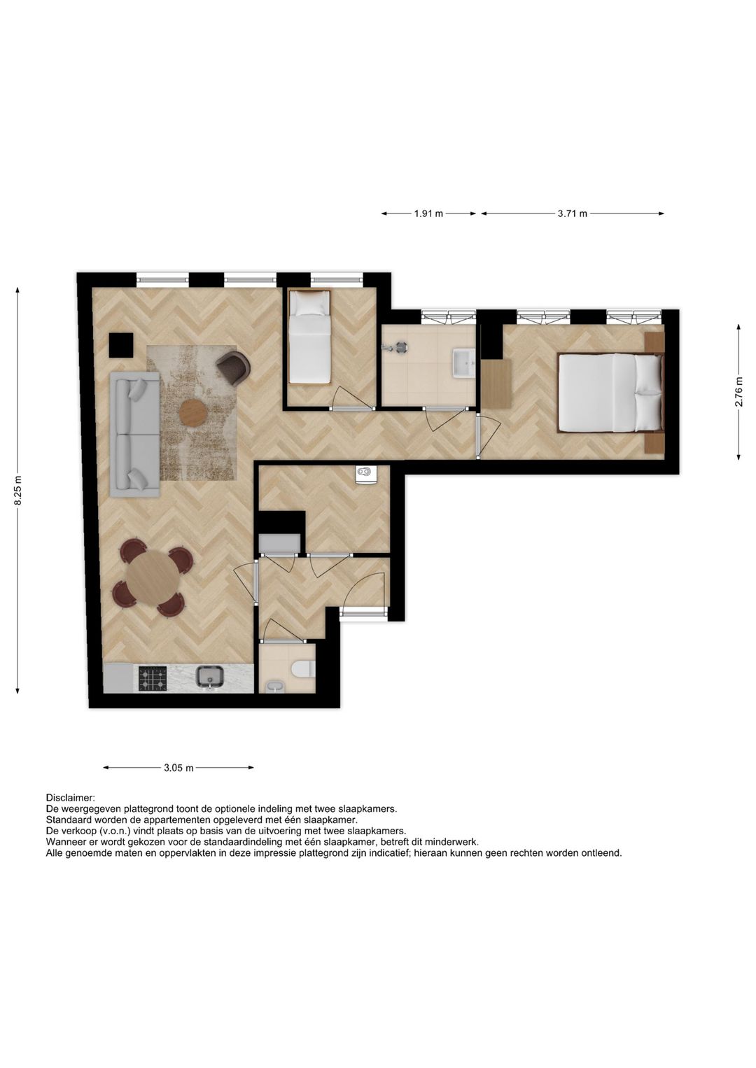 Foto 7 van 3-kamerappartement (Bouwnr. 14)