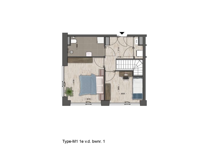 Foto 5 van Appartement -type 1 (Bouwnr. 1)