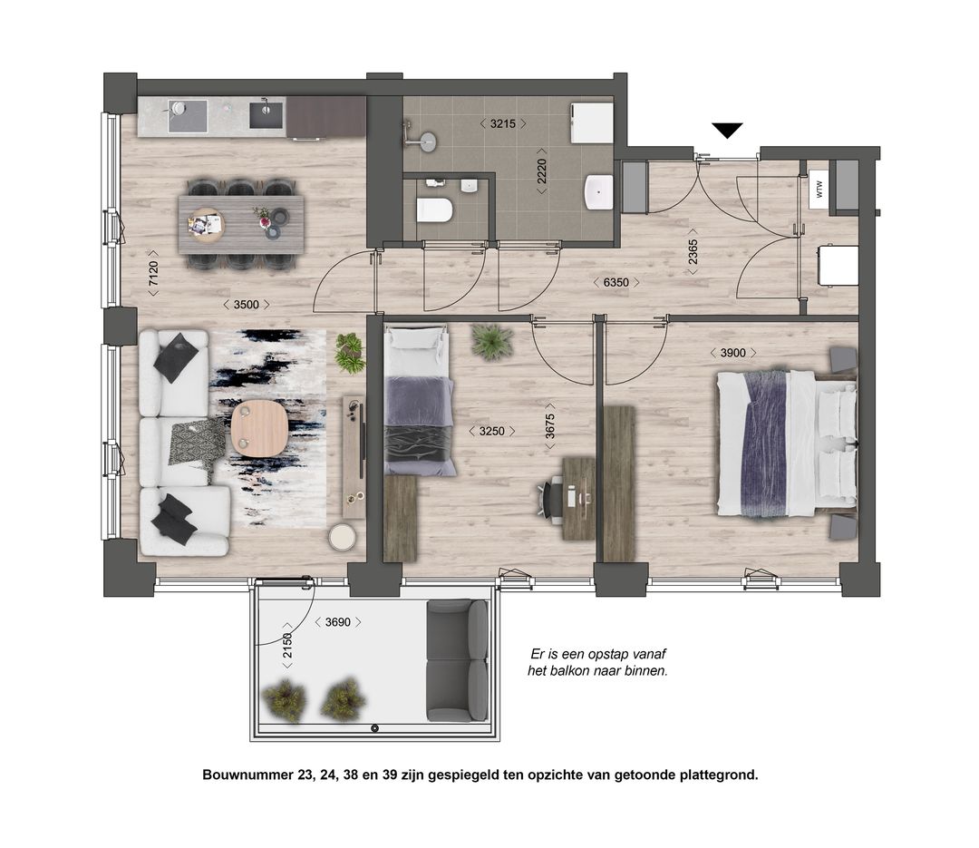 Foto 7 van Appartement - type 5 (Bouwnr. 30)