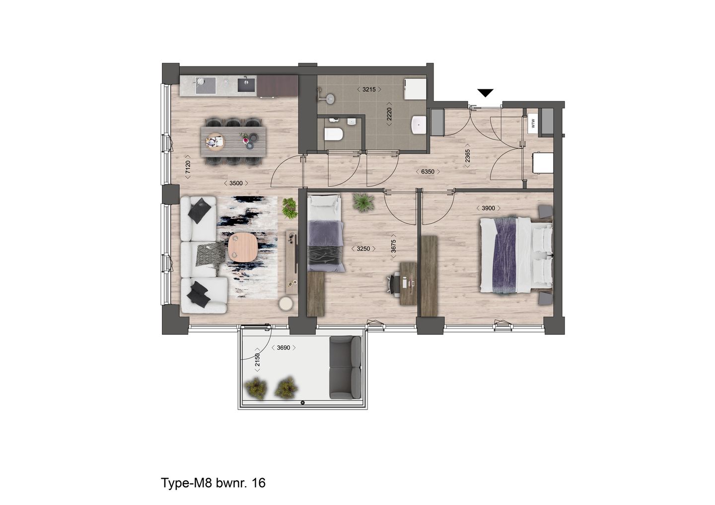Foto 1 van Appartement - type 5 (Bouwnr. 45)