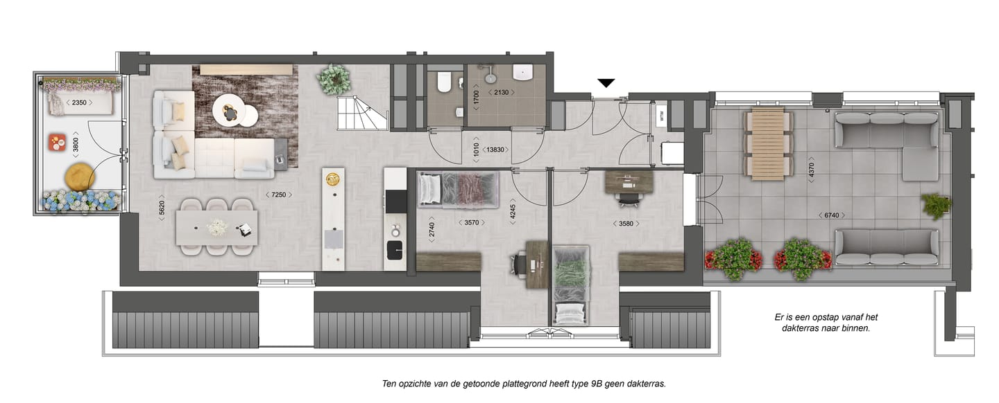 Foto 10 van Appartement - type 9 (Bouwnr. 56)