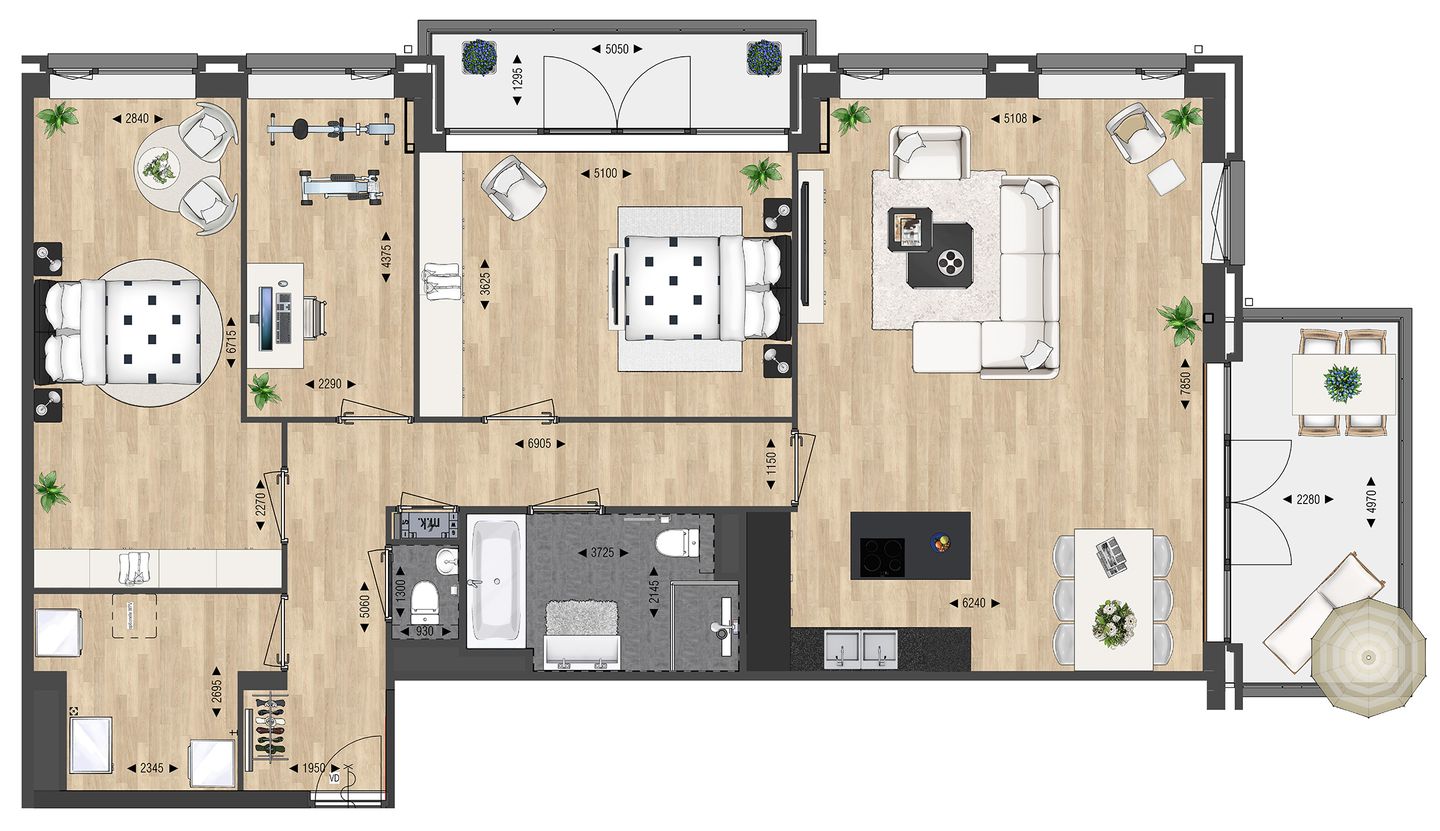 Foto 5 van Bosappartement Type B (Bouwnr. 17)