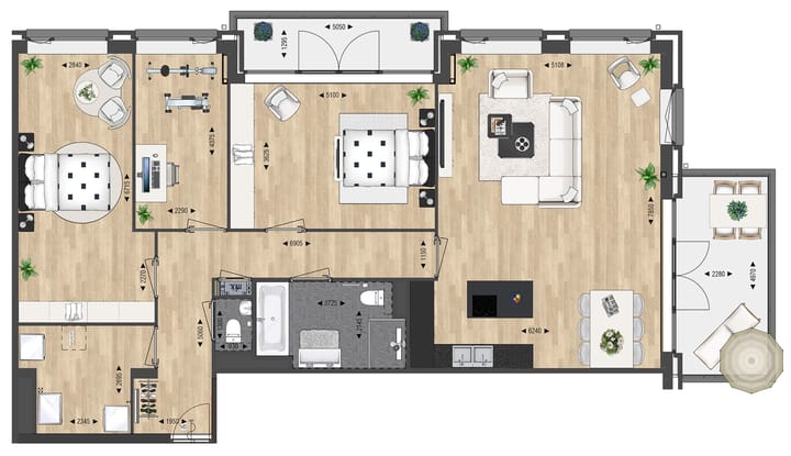 Foto 5 van Bosappartement Type B (Bouwnr. 17)