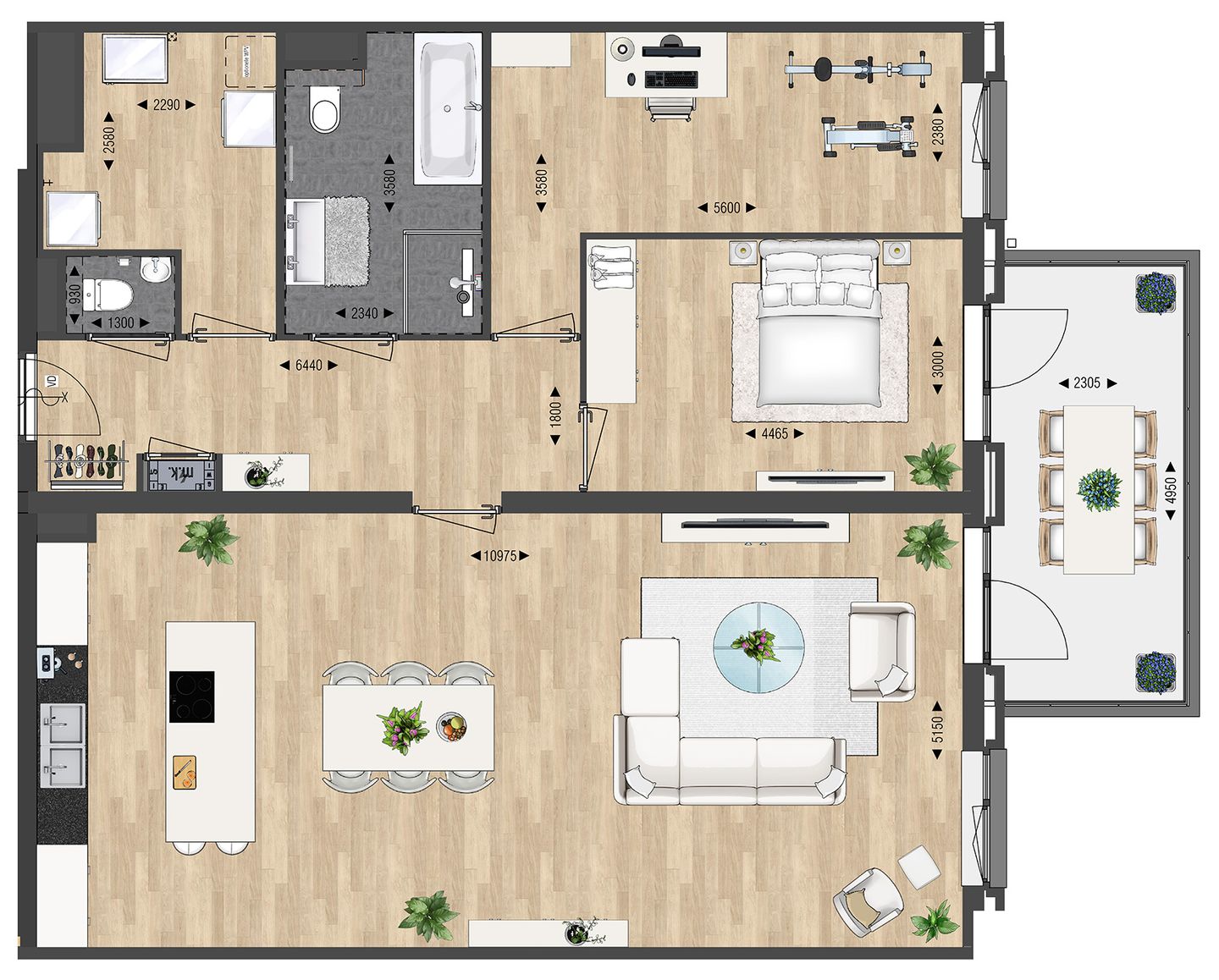 Foto 5 van Bosappartement Type C (Bouwnr. 18)