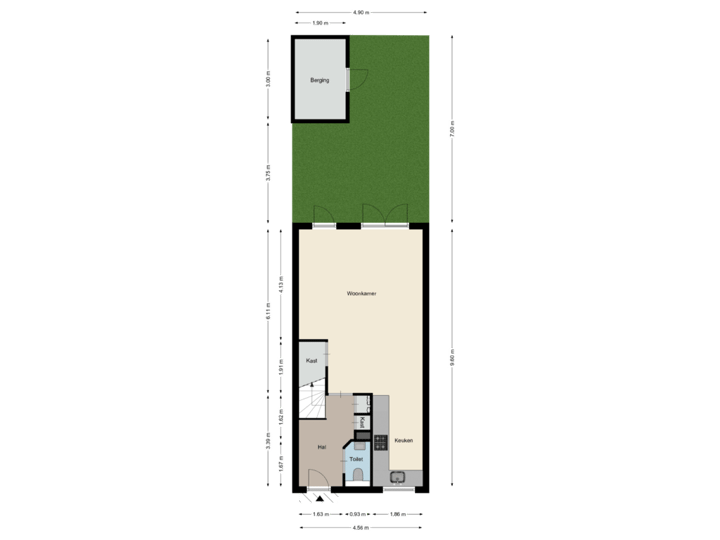 Begane grond met tuin