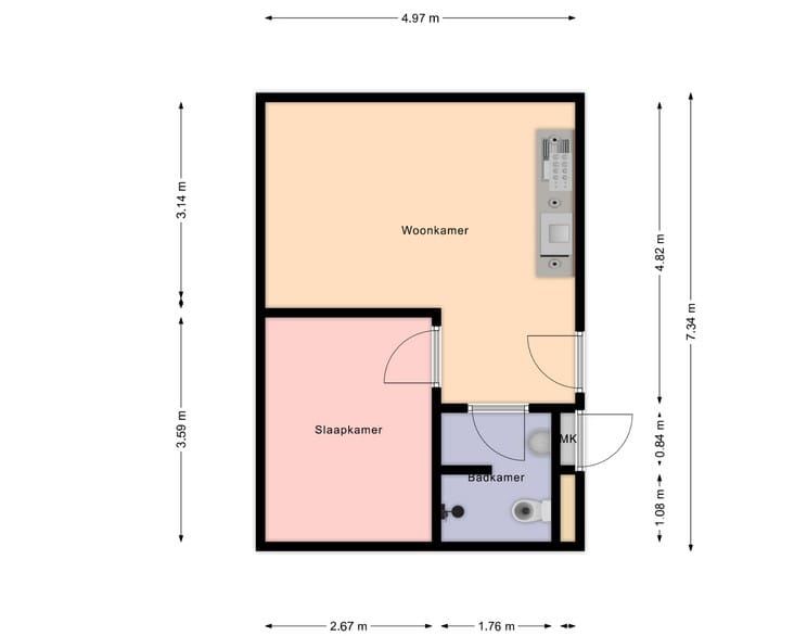 Foto 7 van Kloekhorststraat 16-D