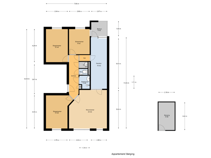 Appartement/ Berging