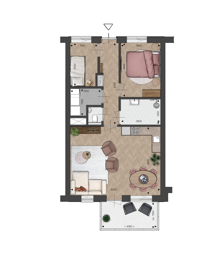Foto 4 van Appartement - 3-kamer Fabriek (A4) (Bouwnr. bnr. 21)