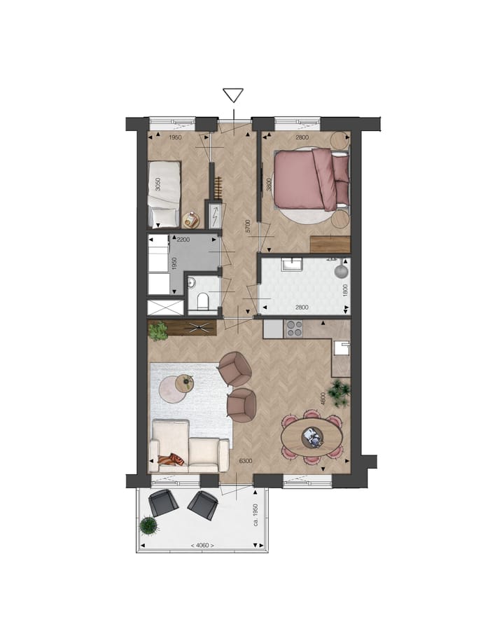 Photo 5 of Appartement - 3-kamer Fabriek (A4) (Bouwnr. bnr. 50)