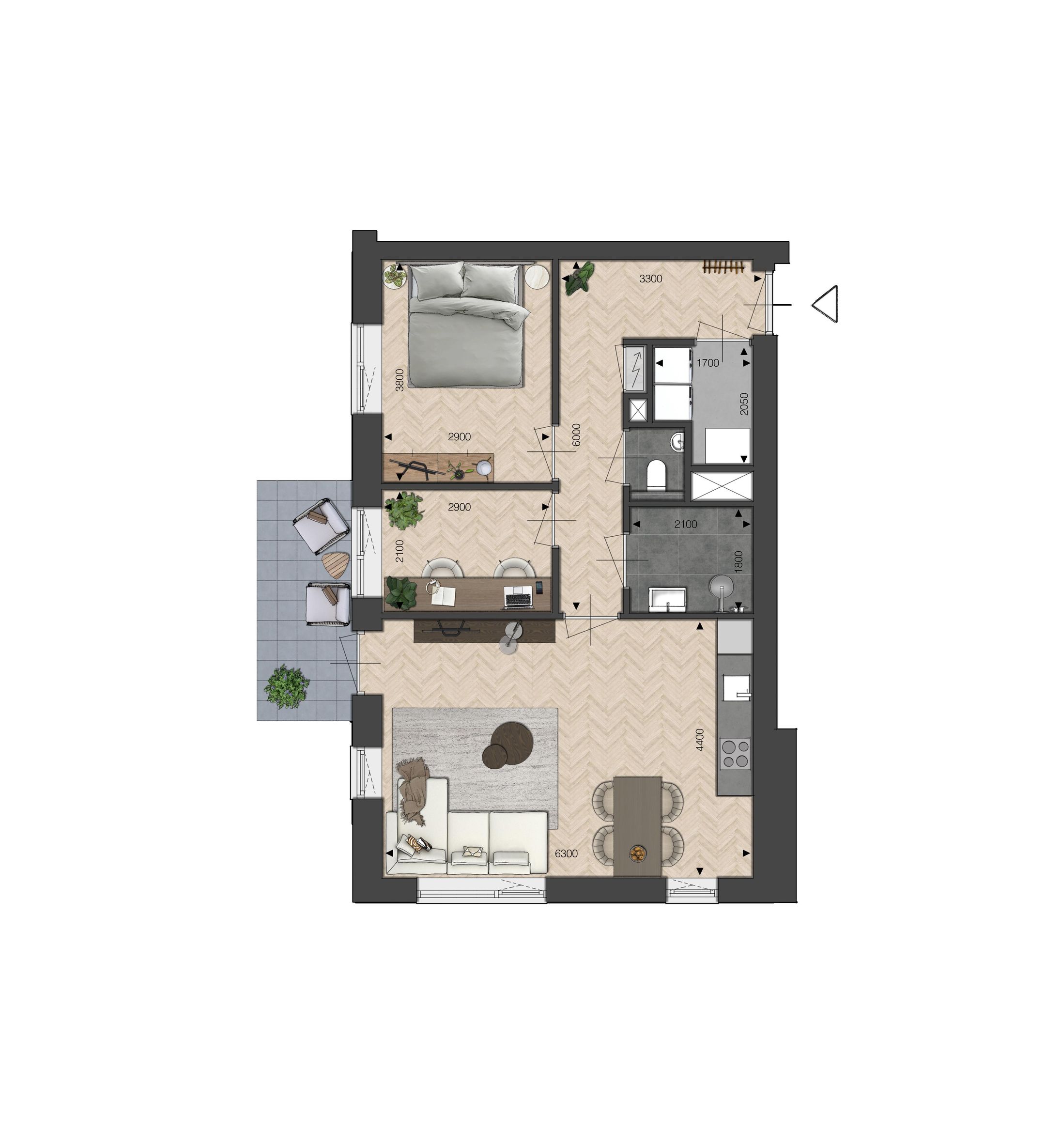 Photo 6 of Appartement - 3-kamer Fabriek (A2) (Bouwnr. bnr. 31)