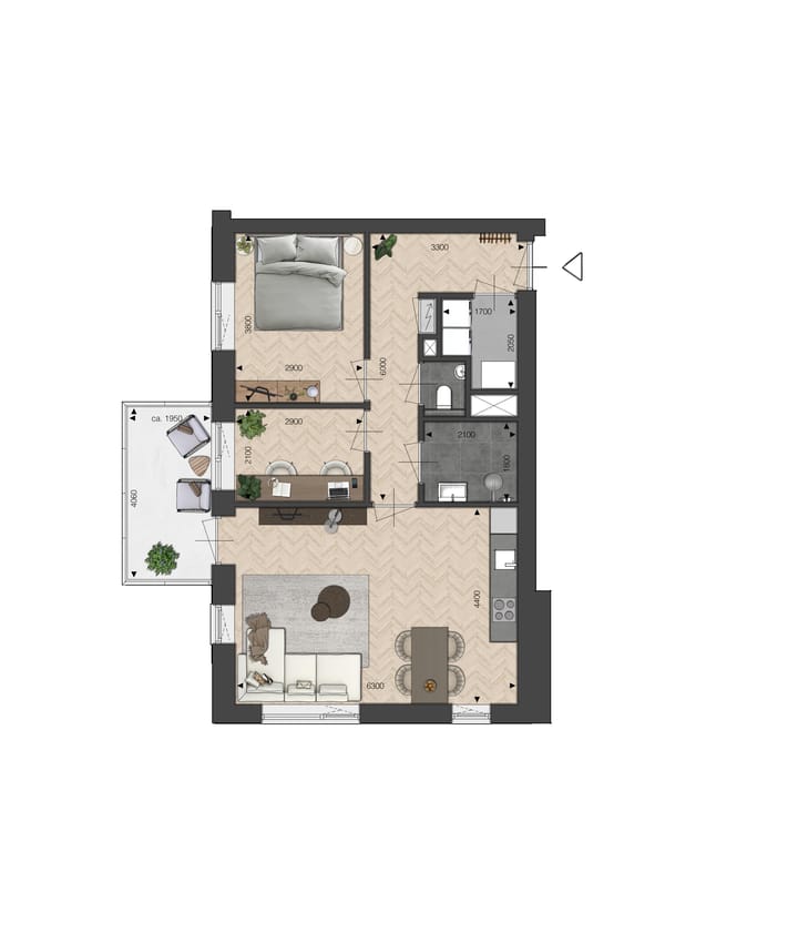 Photo 4 of Appartement - 3-kamer Fabriek (A2) (Bouwnr. bnr. 52)