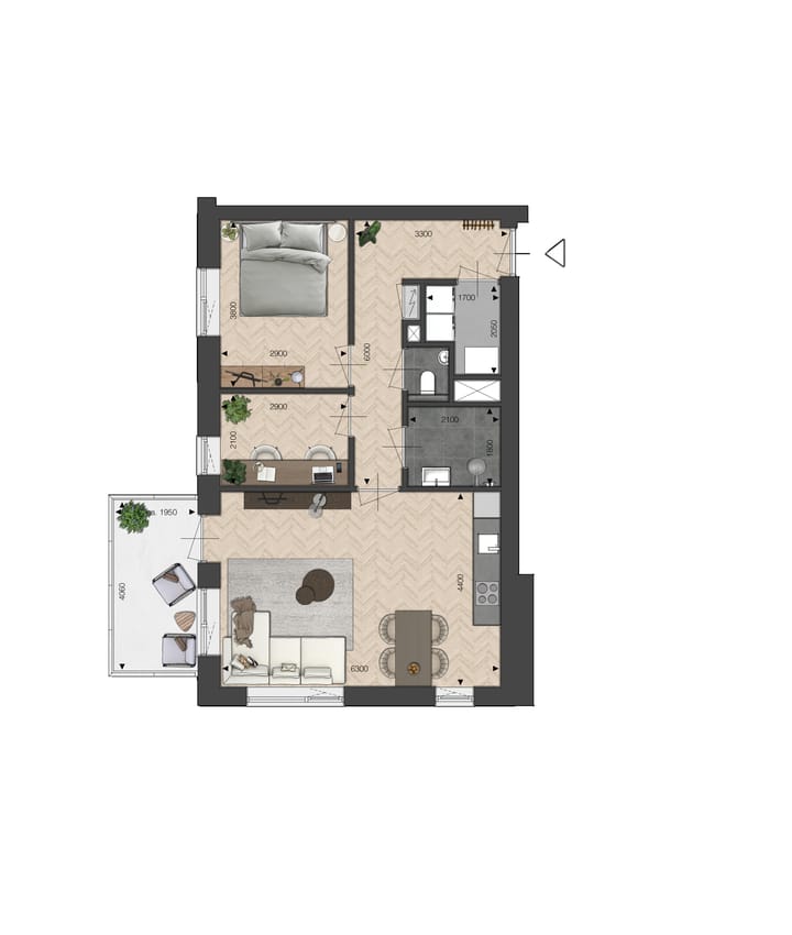 Photo 5 of Appartement - 3-kamer Fabriek (A2) (Bouwnr. bnr. 52)