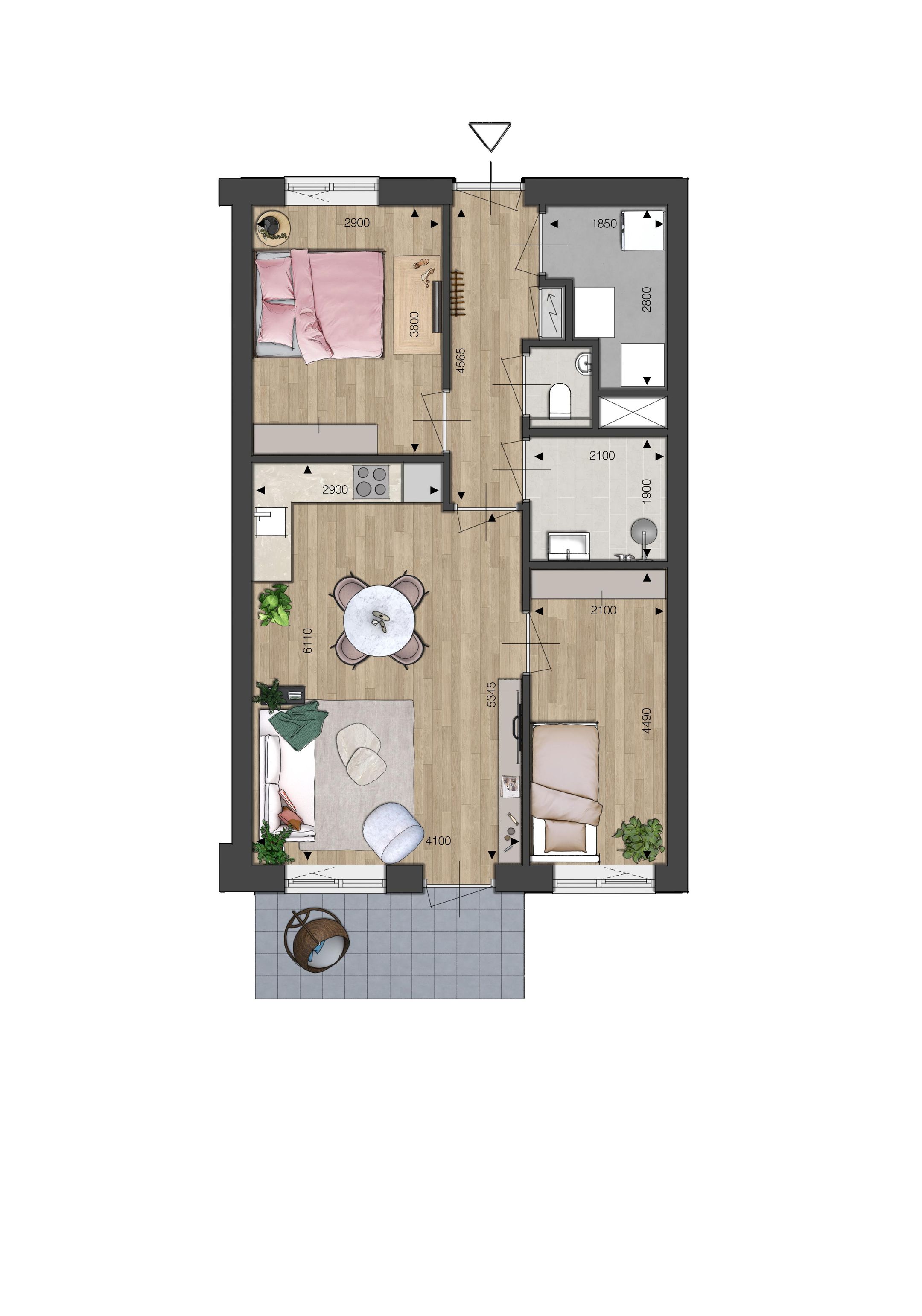 Foto 6 van Appartement - 3-kamer Fabriek (A6) (Bouwnr. bnr. 32)