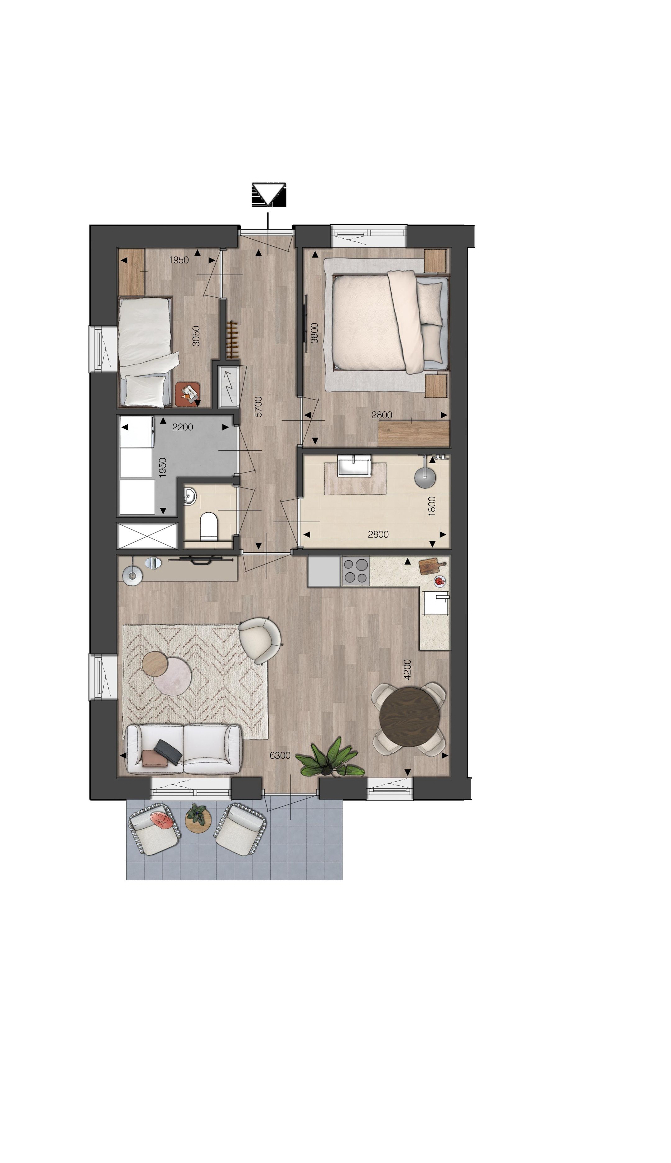 Photo 6 of Appartement - 3-kamer Fabriek (A1K) (Bouwnr. bnr. 33)