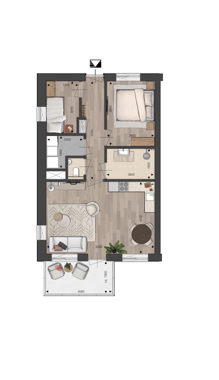 Foto 4 van Appartement - 3-kamer Fabriek (A1K) (Bouwnr. bnr. 41)