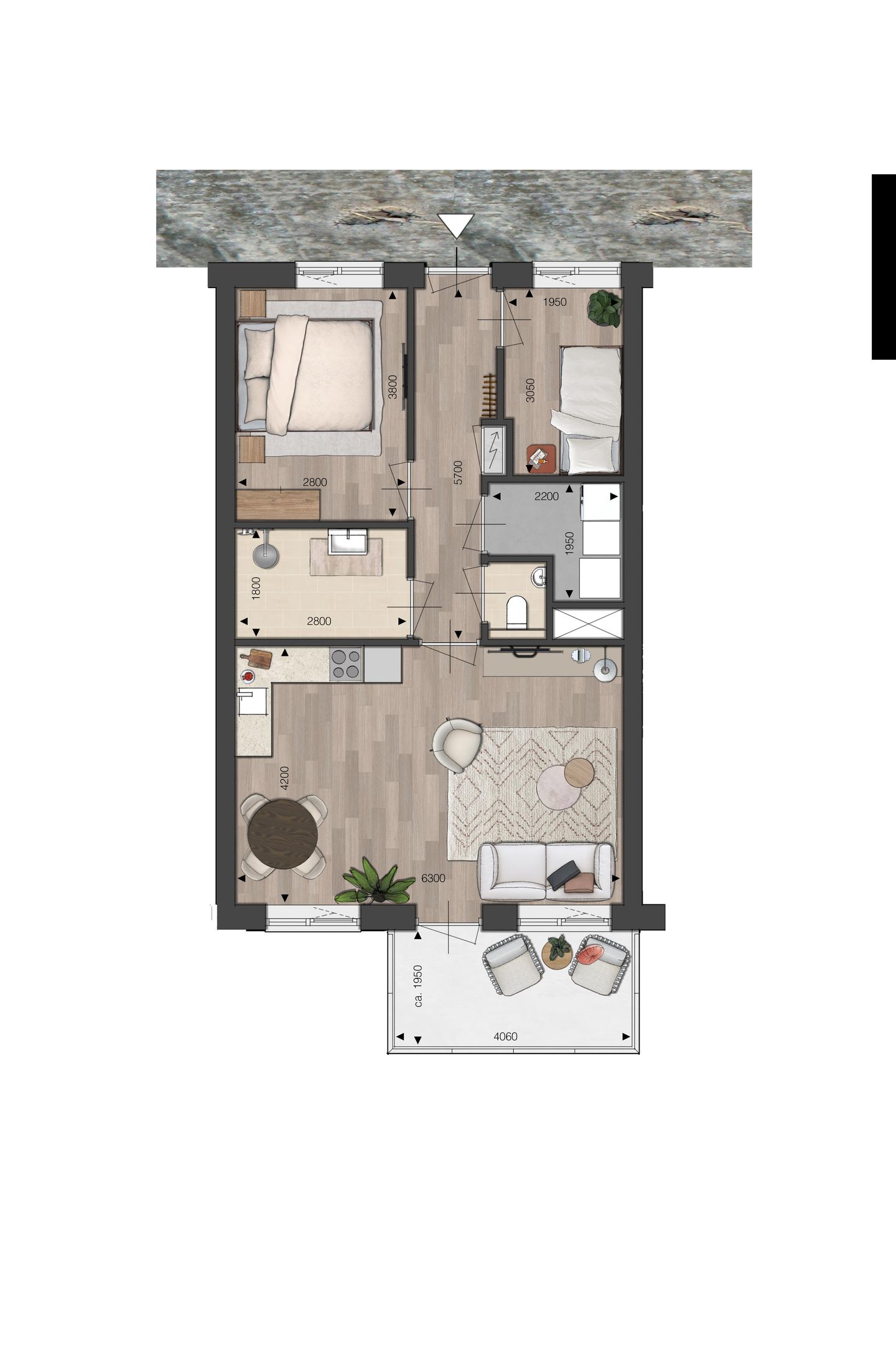 Foto 4 van Appartement - 3-kamer Fabriek (A1) (Bouwnr. bnr. 36)