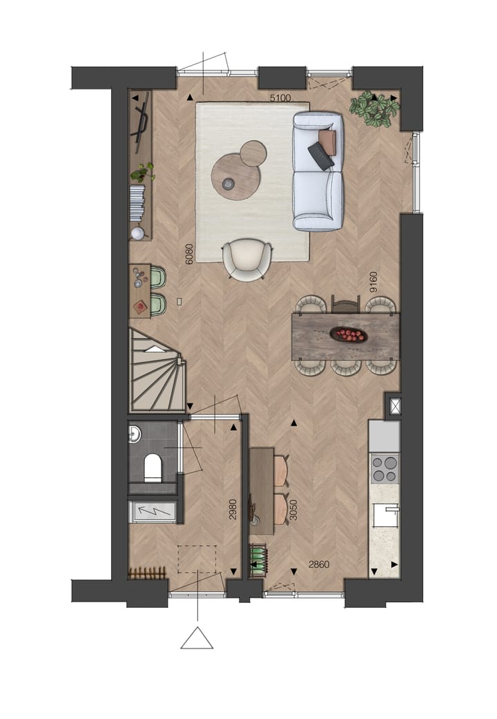 Foto 5 van Blok 01 - Hoekwoning - Zuivelhoek (Bouwnr. bnr. 6)