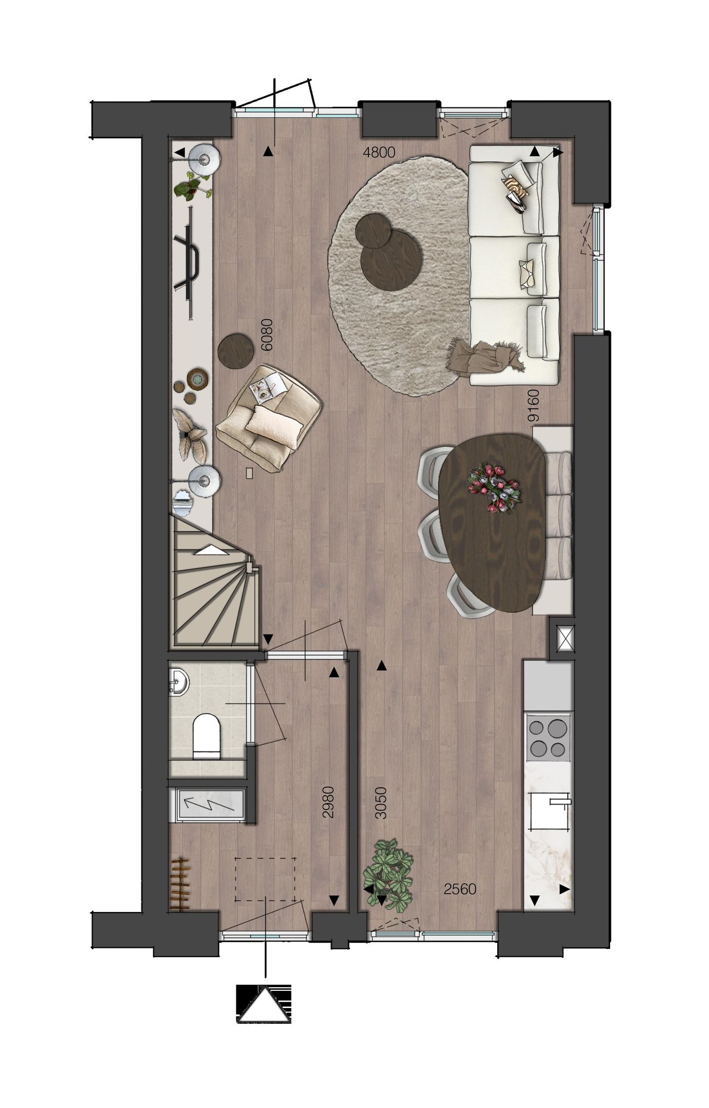 Foto 5 van Blok 02 - Hoekwoning - Zuivelhoek (Bouwnr. bnr. 12)