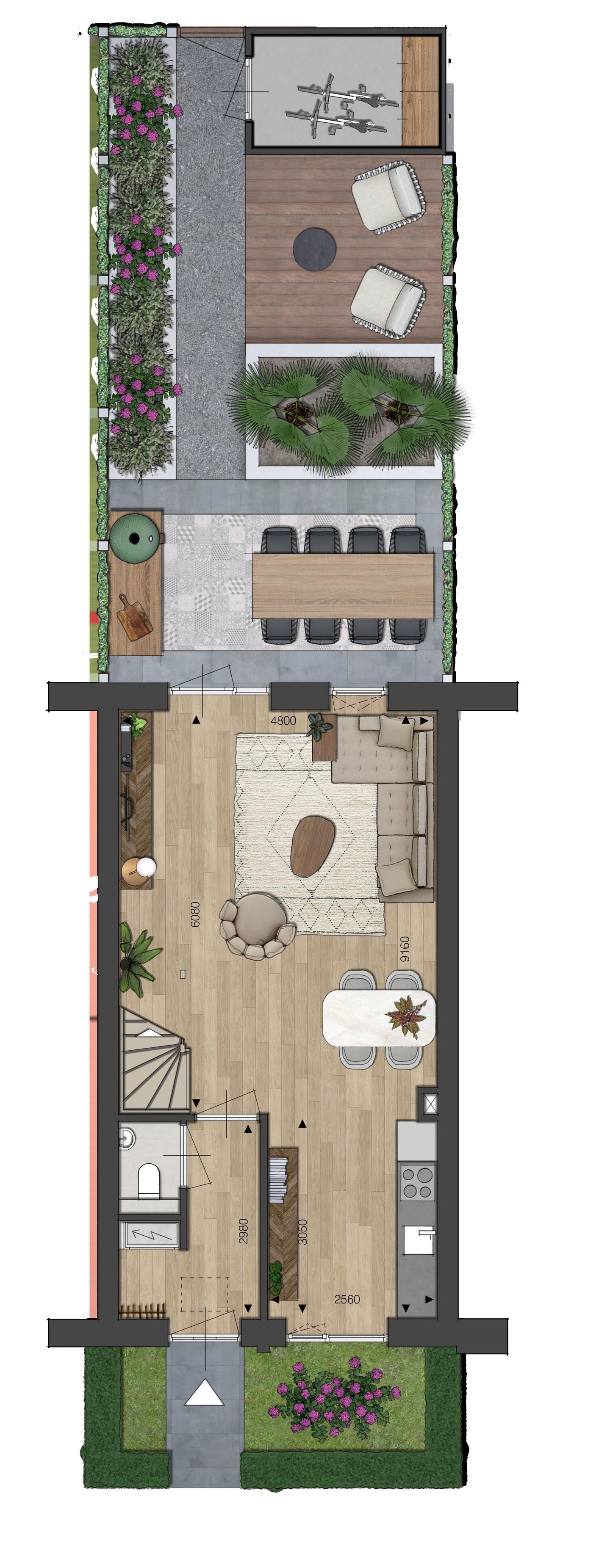 Foto 4 van Blok 01 - Tussenwoning - Tussenspoor (Bouwnr. bnr. 4)