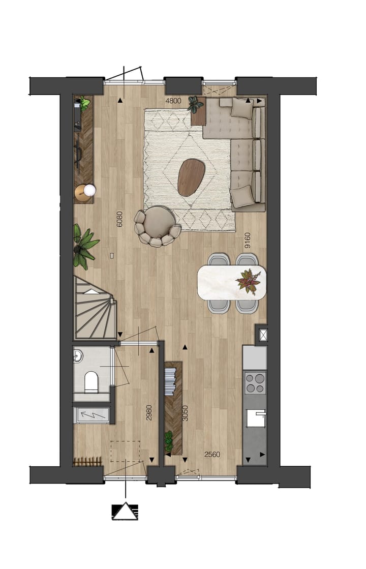 Photo 5 of Blok 01 - Tussenwoning - Tussenspoor (Bouwnr. bnr. 4)