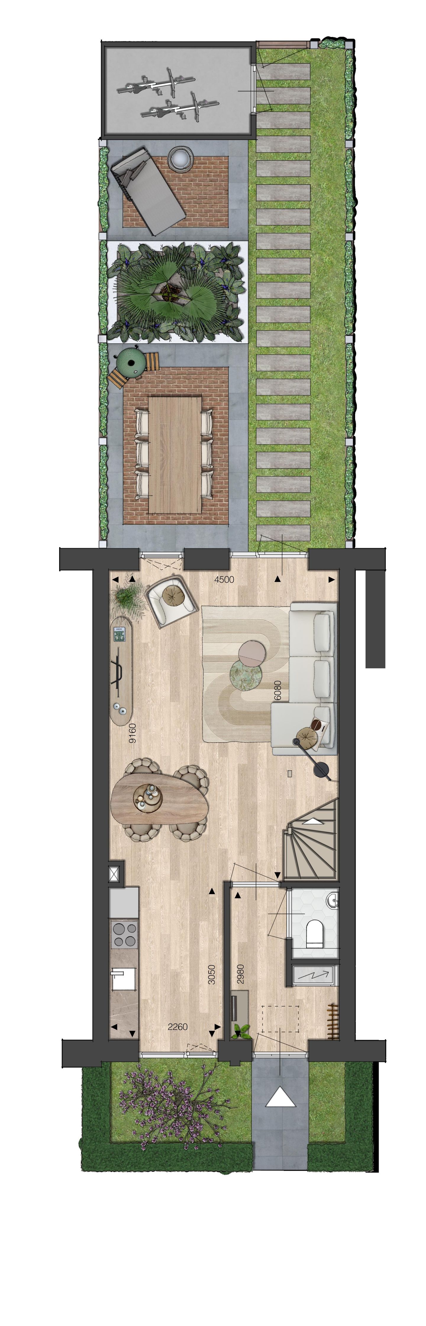 Foto 4 van Blok 02 - Tussenwoning - Tussenspoor (Bouwnr. bnr. 11)