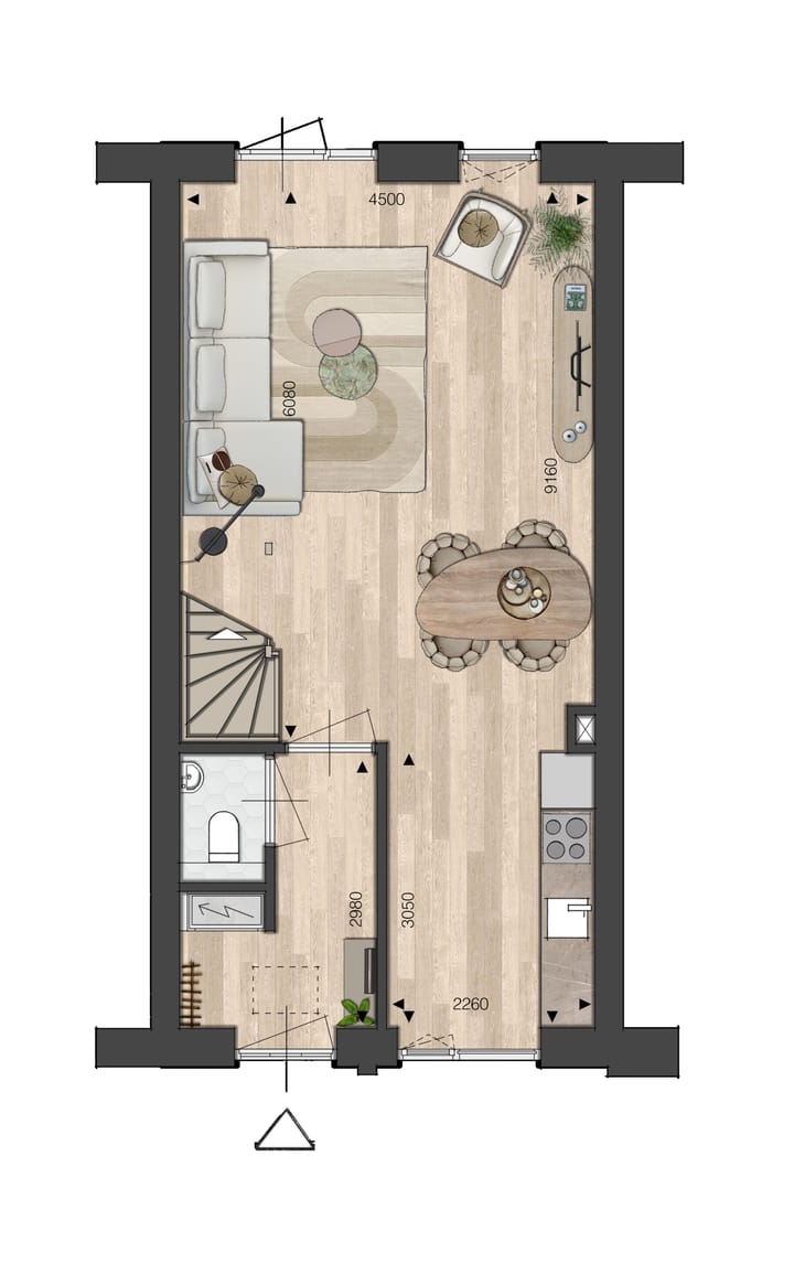 Foto 5 van Blok 02 - Tussenwoning - Tussenspoor (Bouwnr. bnr. 10)