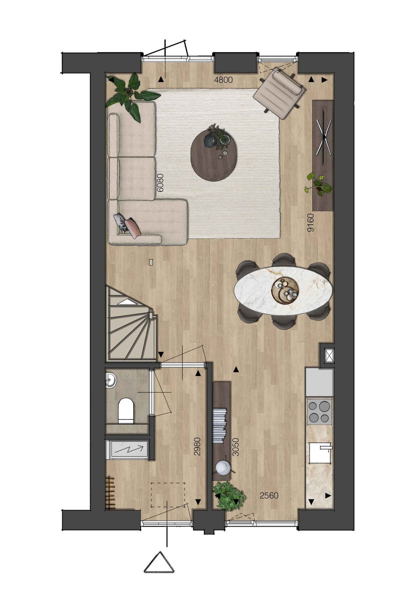 Foto 5 van Blok 03 - Hoekwoning - Zuivelhoek (Bouwnr. bnr. 16)