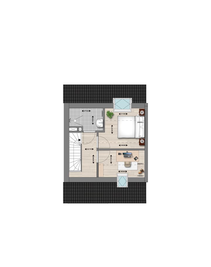 Foto 5 van Bovenwoning (Bouwnr. 12)