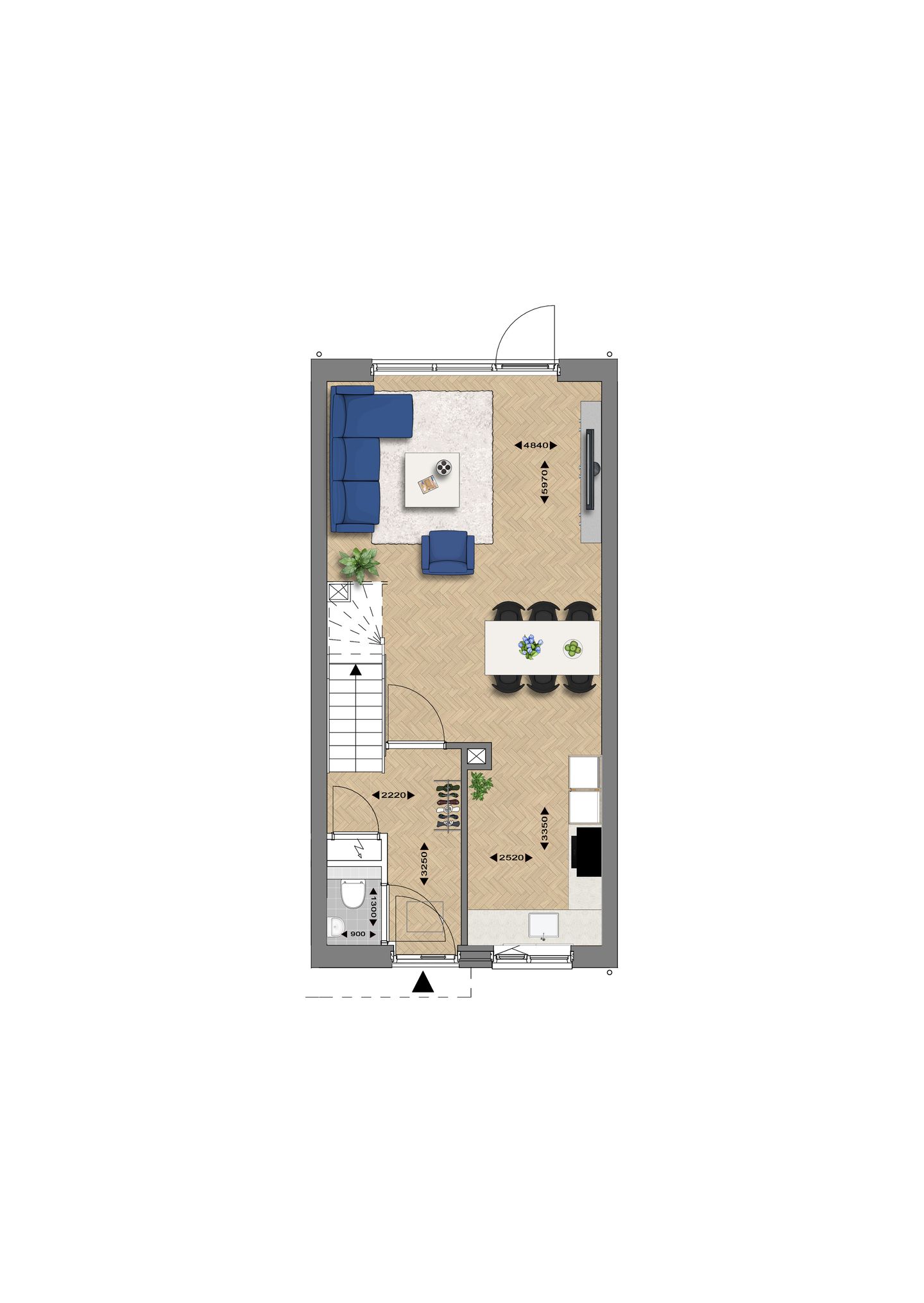 Foto 5 van Rijwoning type B (Bouwnr. 6)