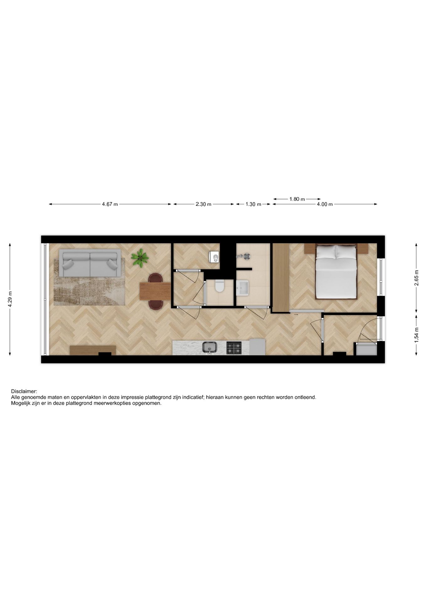 Foto 5 van 2-kamerappartement (Bouwnr. 2)