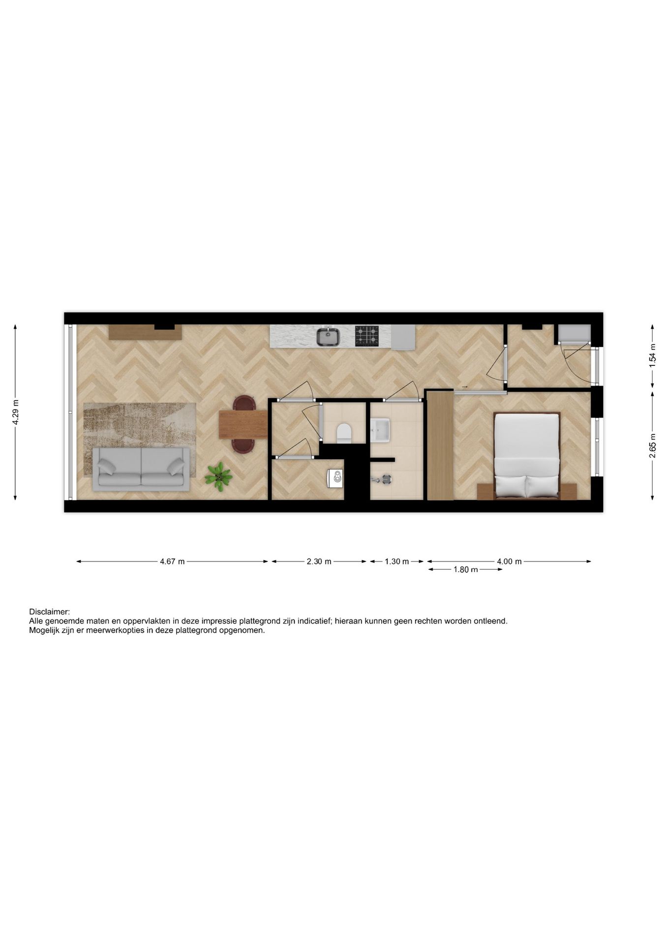 Foto 5 van 2-kamerappartement (Bouwnr. 3)