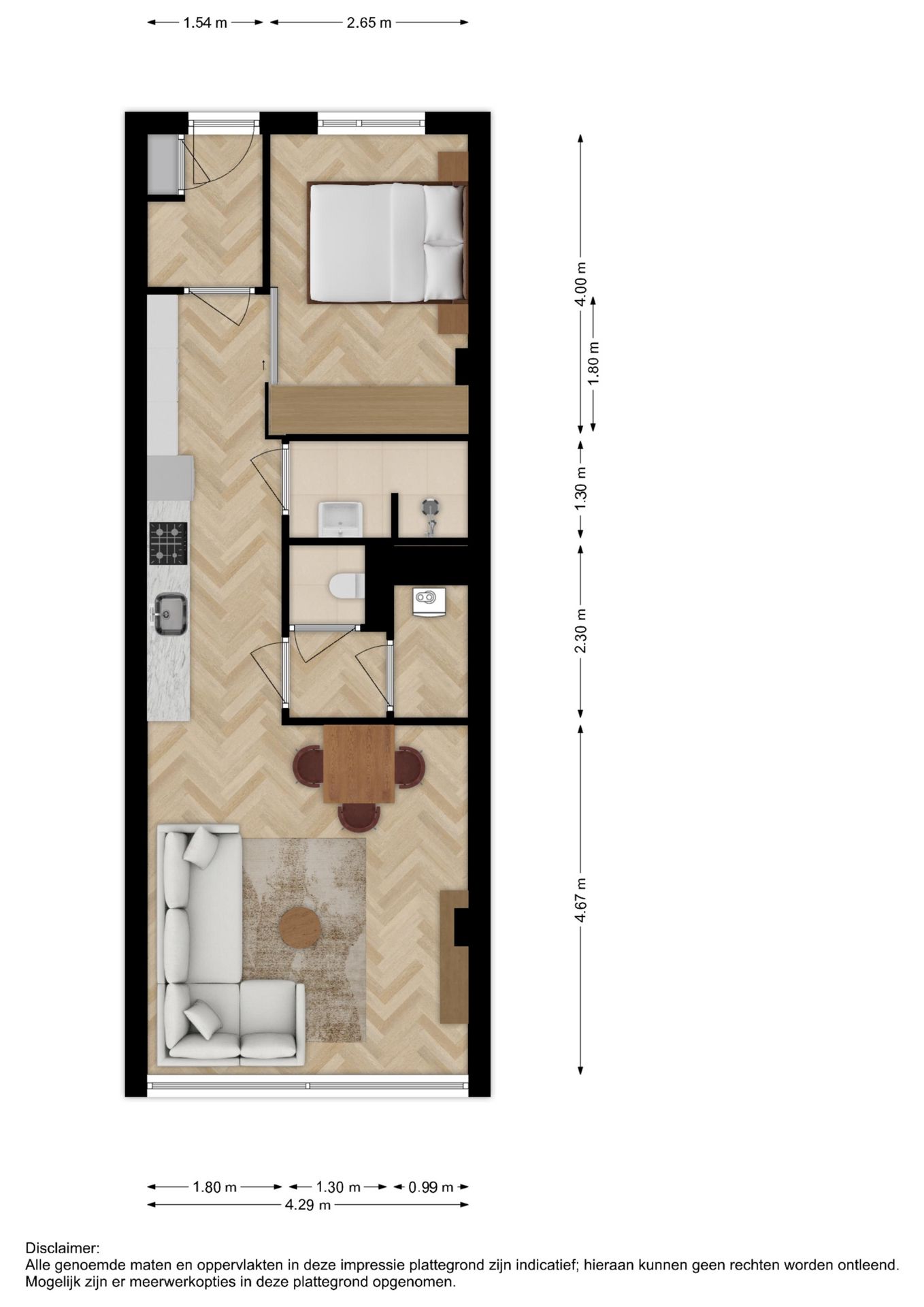 Foto 5 van 2-kamerappartement (Bouwnr. 11)