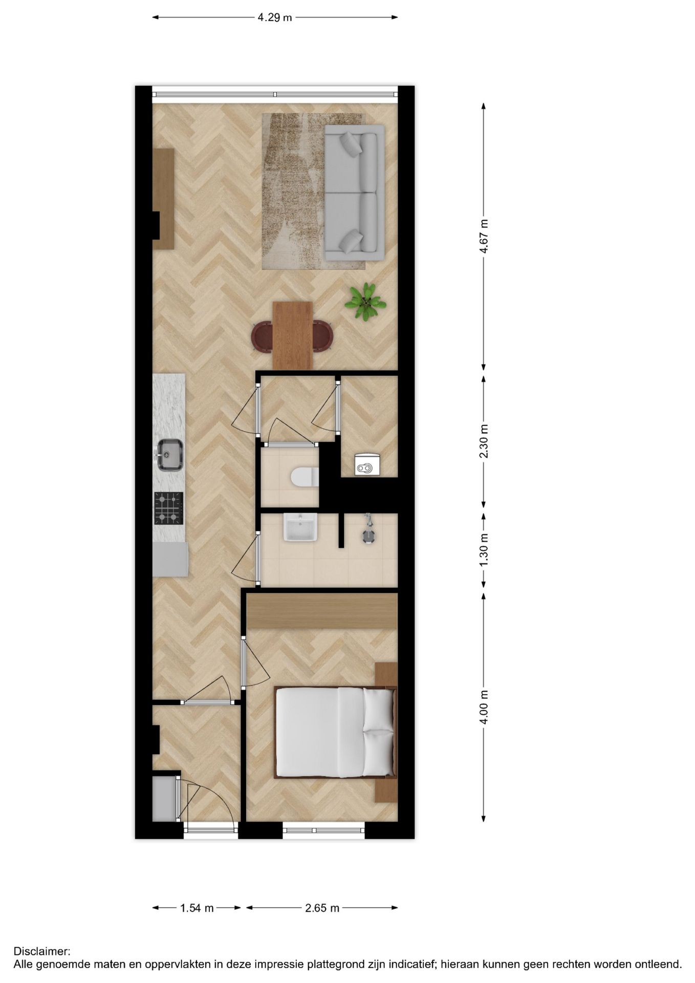 Foto 5 van 2-kamerappartement (Bouwnr. 17)