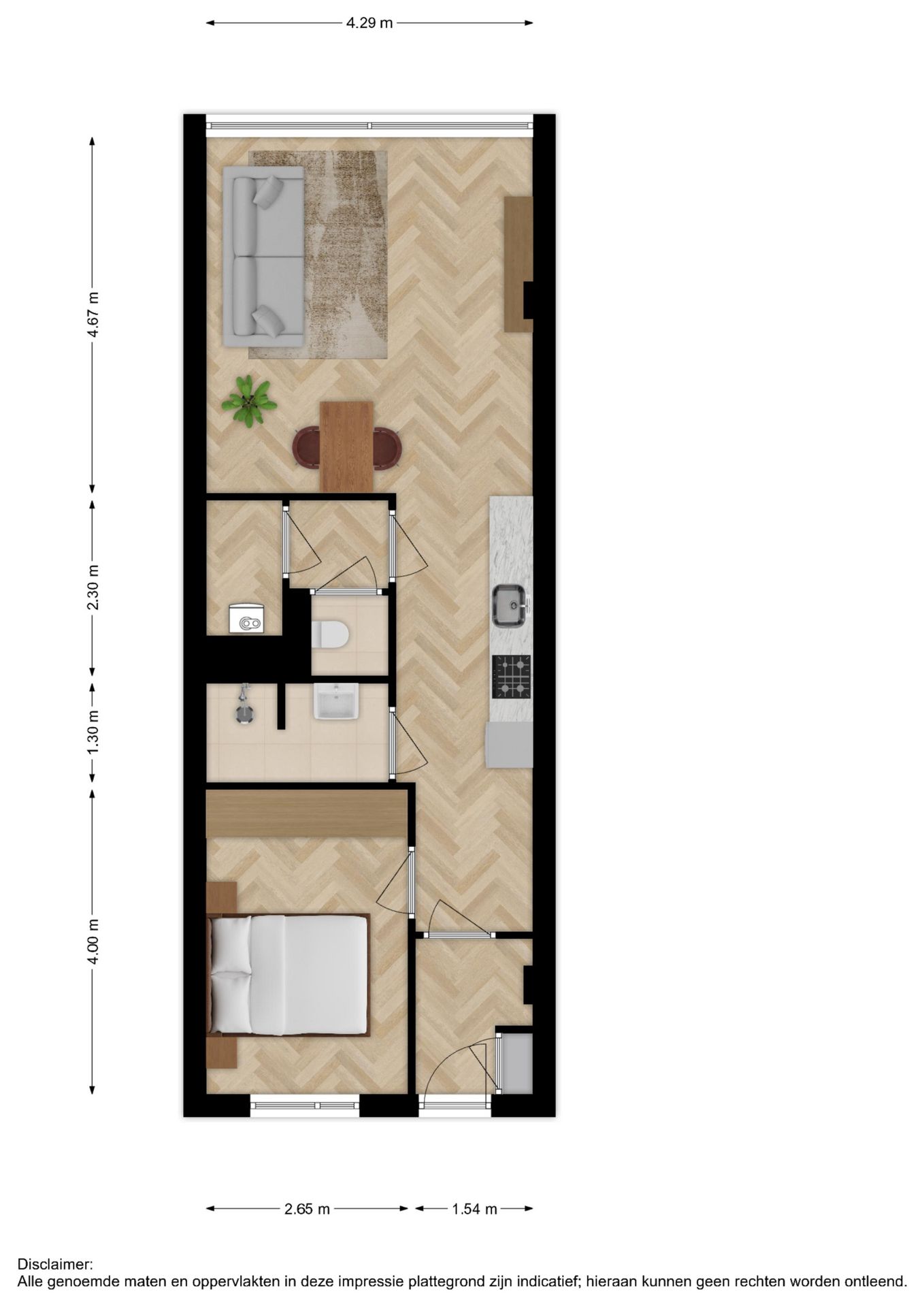 Foto 5 van 2-kamerappartement (Bouwnr. 18)