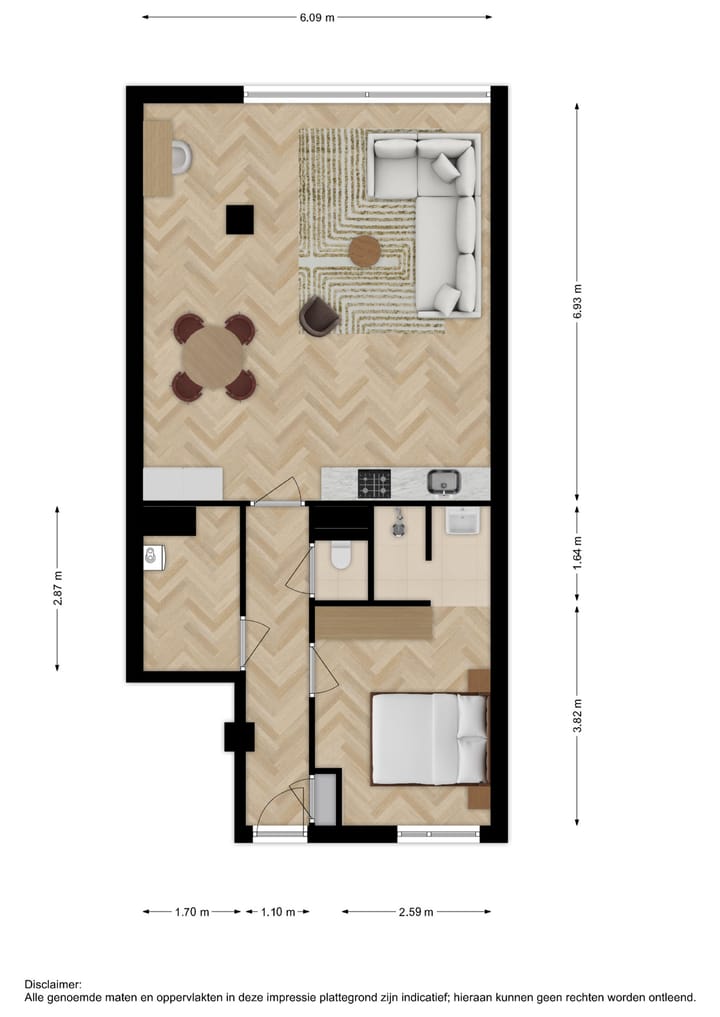 Foto 8 van 2-kamerappartement (Bouwnr. 19)