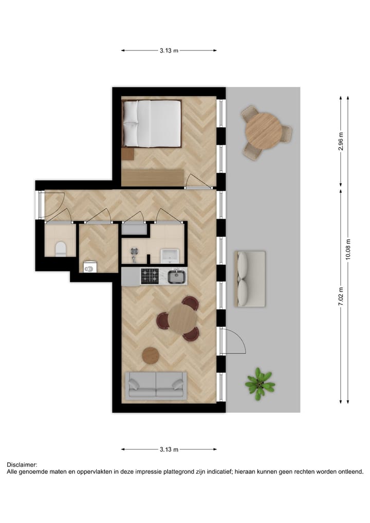 Foto 7 van 2-kamerappartement (Bouwnr. 32)