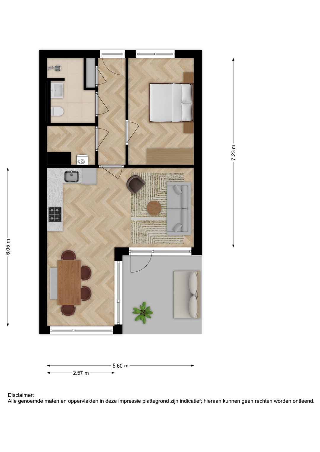 Photo 8 of 2-kamerappartement (Bouwnr. 63)