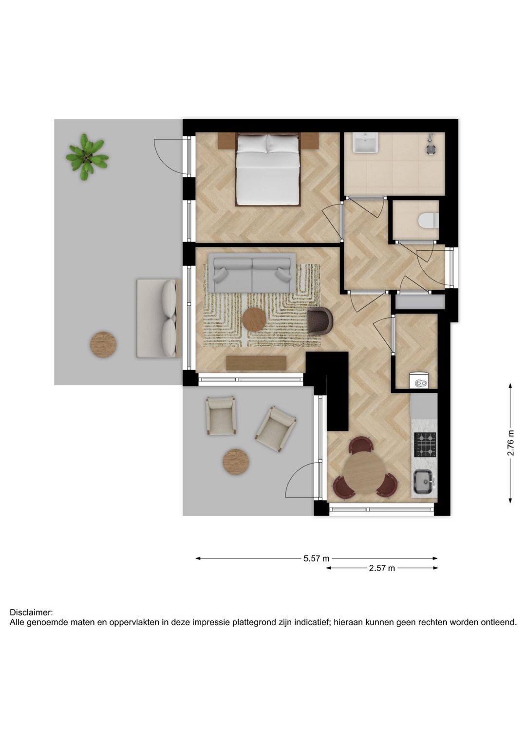 Photo 2 of 2-kamerappartement (Bouwnr. 58)