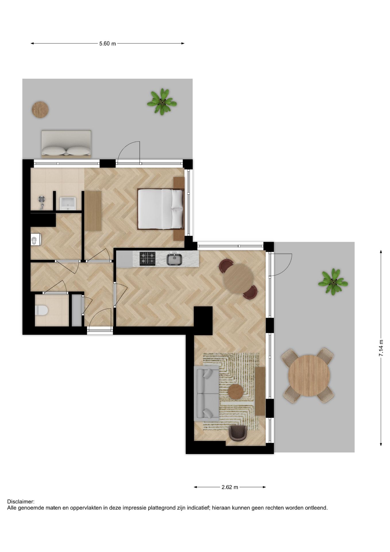 Foto 10 van 2-kamerappartement (Bouwnr. 65)