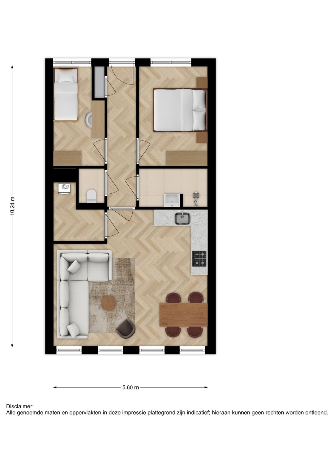 Foto 8 van 3-kamerappartement (Bouwnr. 46)