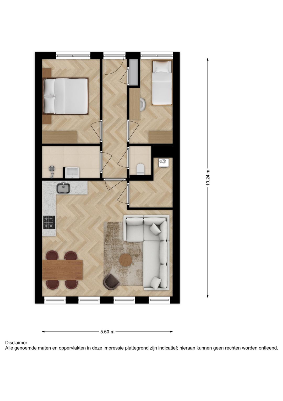 Foto 8 van 3-kamerappartement (Bouwnr. 45)