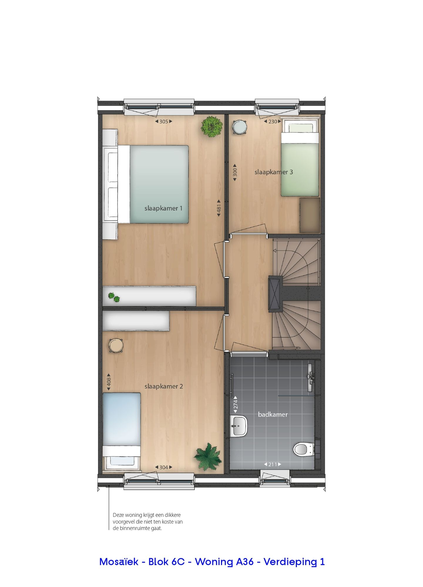 Foto 10 van Tussenwoning met dwarskap (Bouwnr. 36)