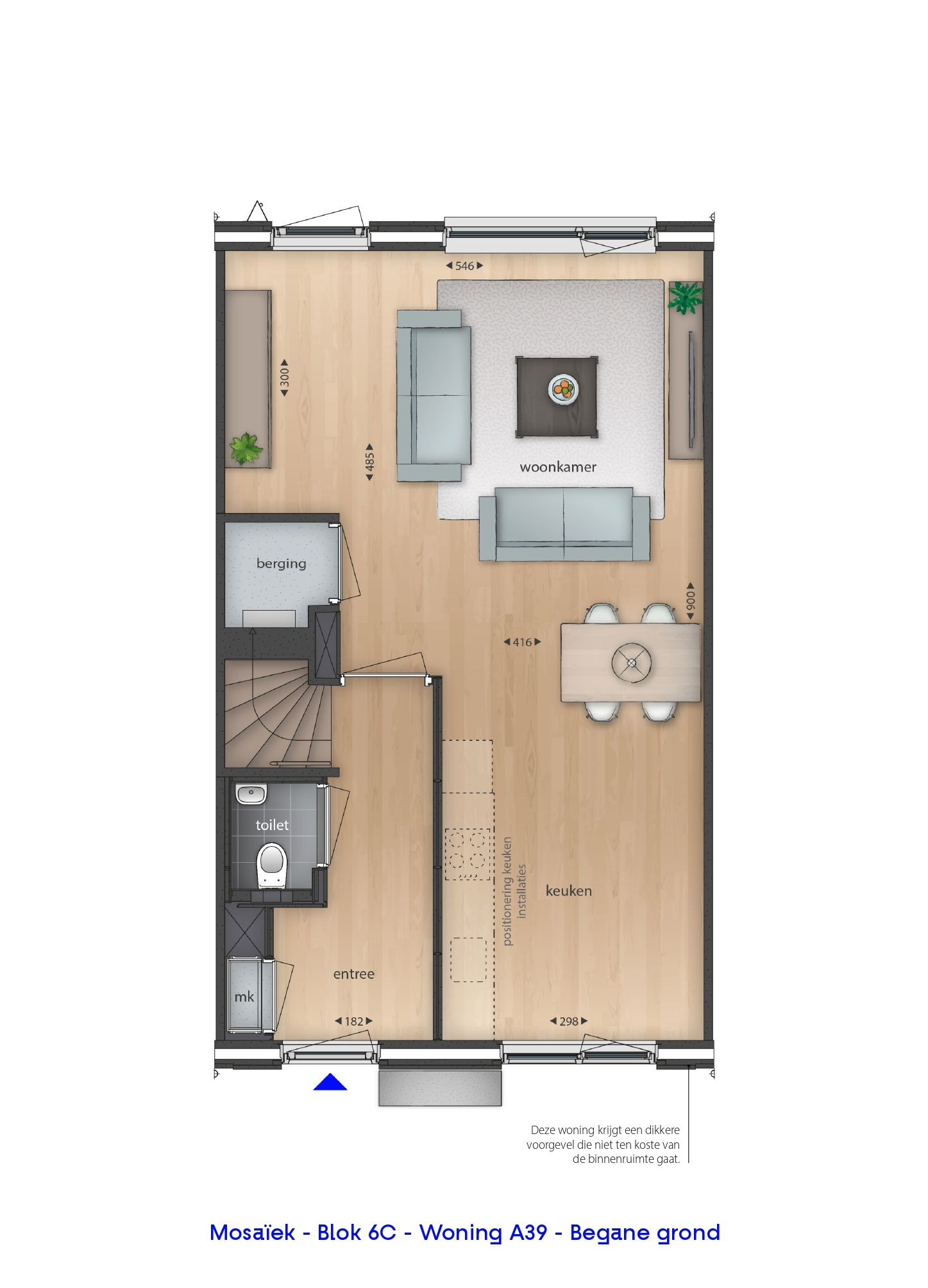 Foto 9 van Tussenwoning met dwarskap (Bouwnr. 39)