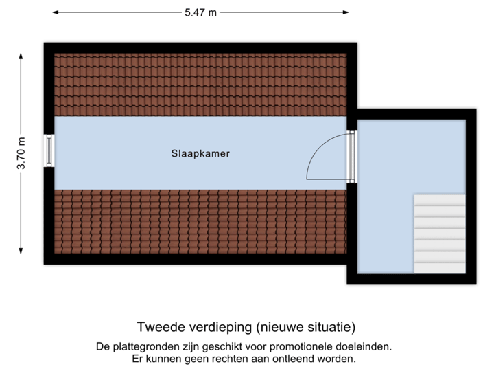 Tweede verdieping (nieuwe situatie)