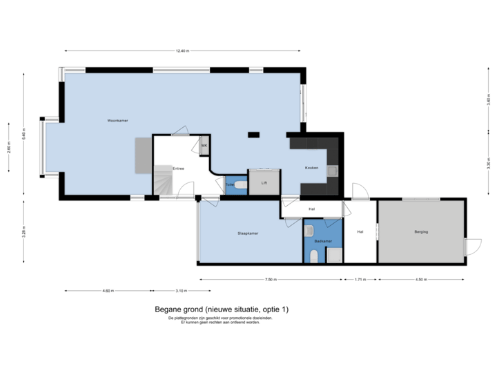 Begane Grond (nieuwe situatie, optie 1)